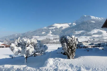 Winter-Panoramablick auf das Kitzbüheler Horn